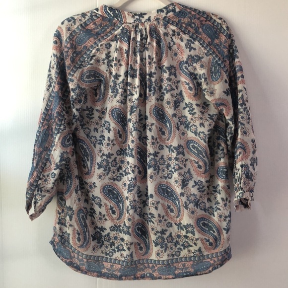 MADEWELL • Cotton and Silk Camelia Tassel Top in Flora Paisley - Picture 7 of 7